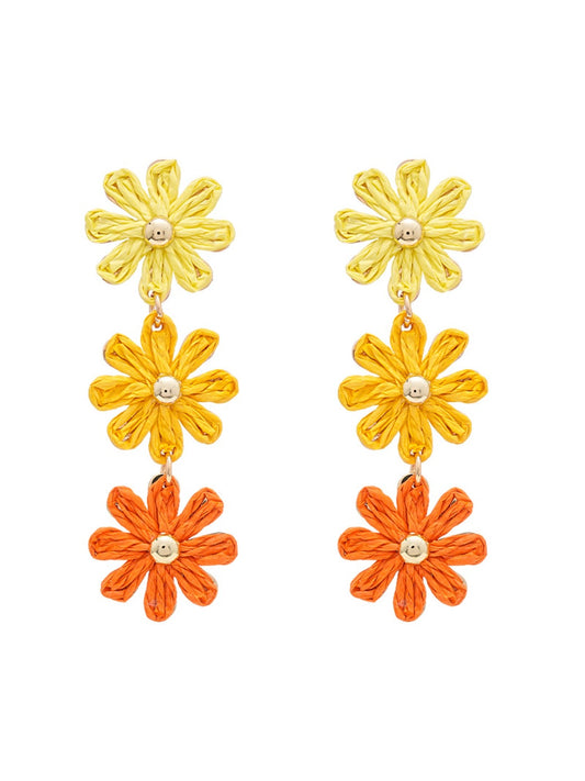 Earwish – Raffia Bloom Tassel Earrings