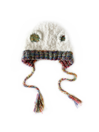 Haila - Cute Knitted Beanie with Braids & Cat-like Ears