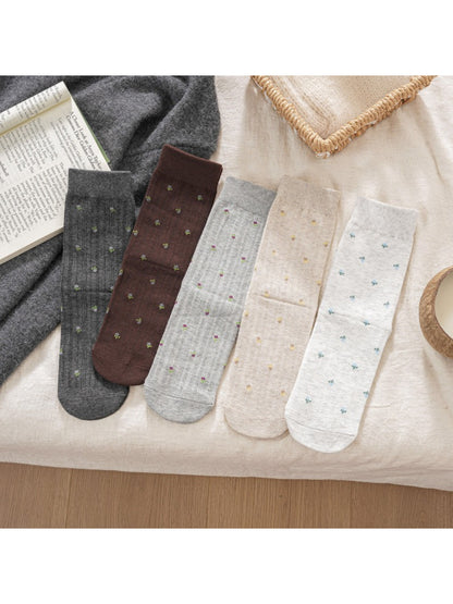 Rufia - Mini Flower Pattern Everyday Crew Socks product image 3