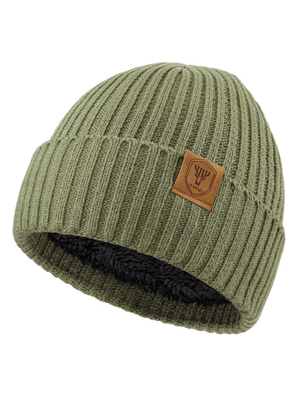 Haila - Foldable Brimless Round Crown Knit Beanie