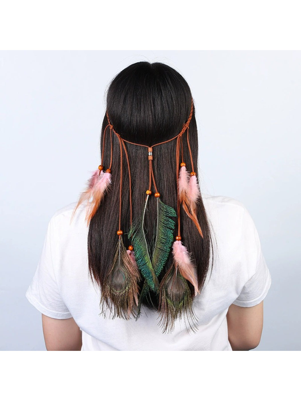 Hairish - Boho Accent Feather String Hair Headpiece