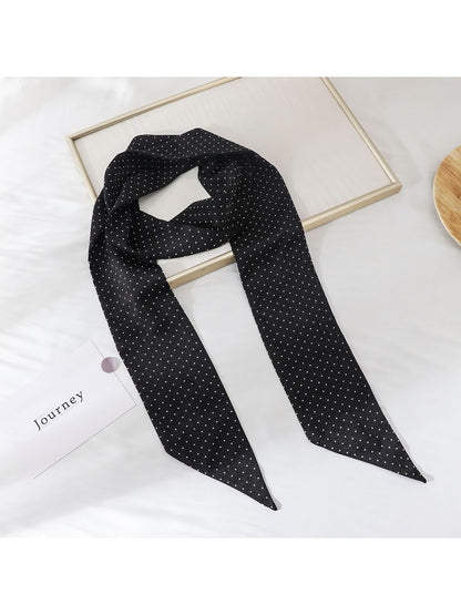 Scarvii - Polka Dot Printed Skinny Scarf
