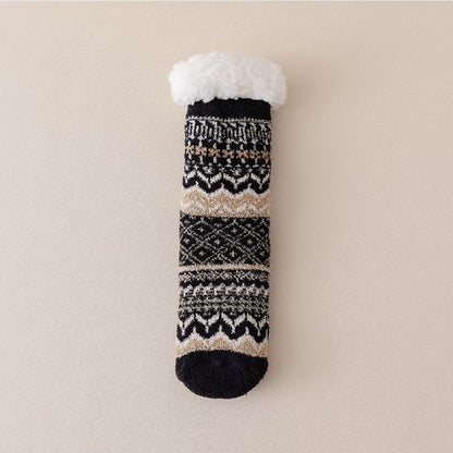 Rufia - Colorful Ethnic Pattern Towel Socks