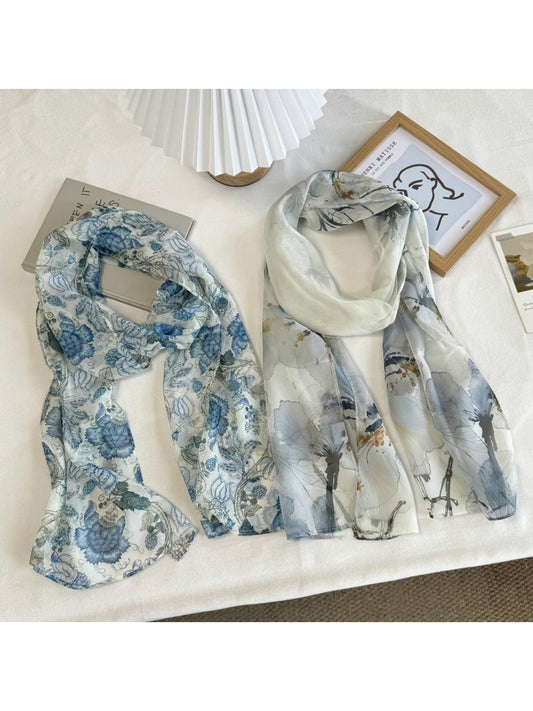 Scarvii - Retro Style Botanical Floral Scarf