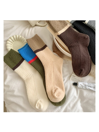Rufia - Classic Colorblock Stripe Crew Socks
