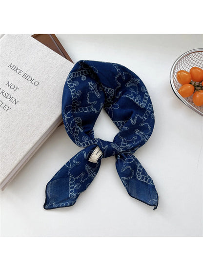 Scarvii - Vintage Print Square Scarf