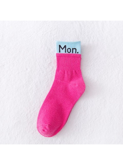 Rufia - Monday to Sunday Text Colour Crew Socks product image 5