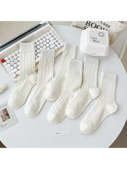 Rufia - Textured Rib Knit Crew Socks product image 2