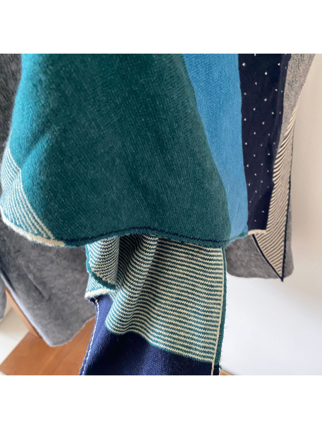 Scarvii - Color Block Stripe Triangle Scarf