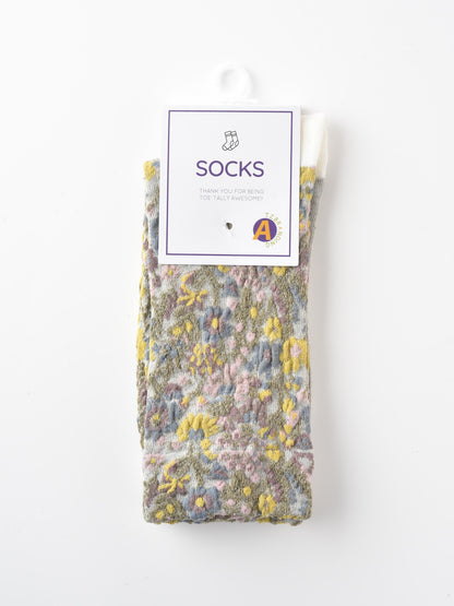 Rufia - Vintage Floral Mid-Calf Socks