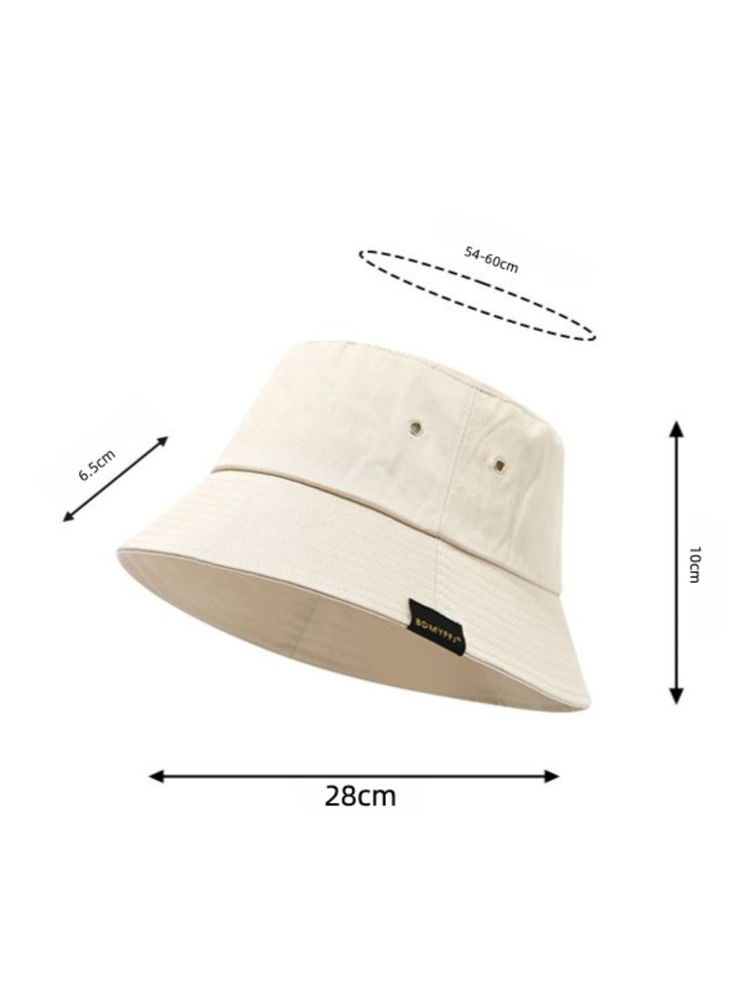 Haila - Wide Brim Solid Color Bucket Hat