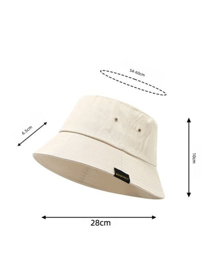 Haila - Wide Brim Solid Color Bucket Hat