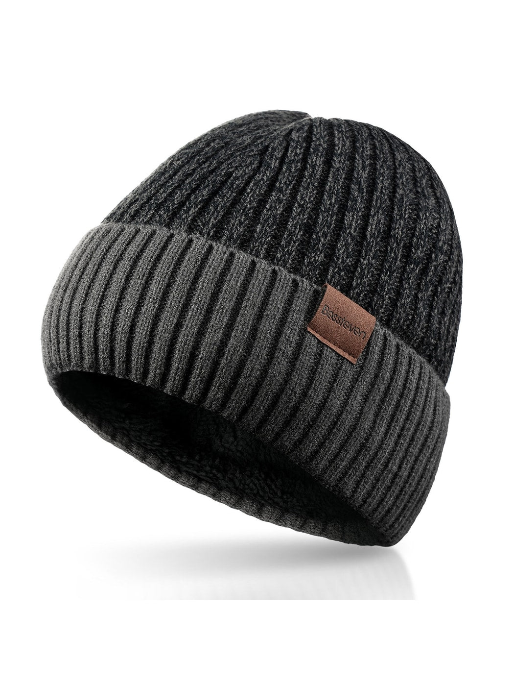 Haila - Foldable Brimless Round Crown Knit Beanie
