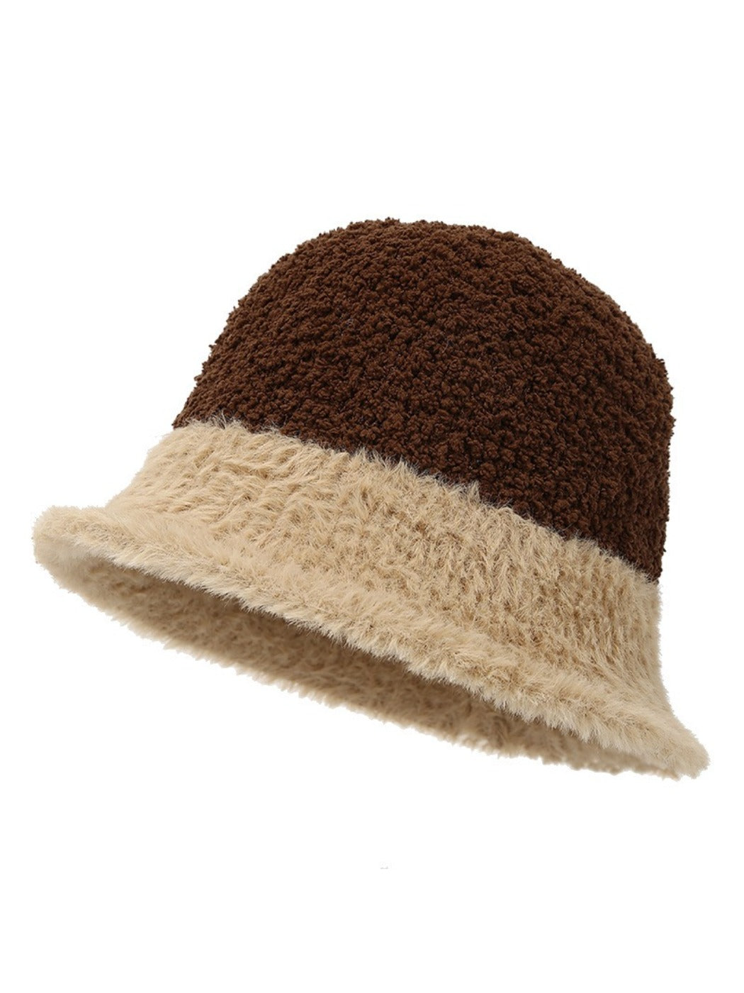 Haila – Two-Tone Fuzzy Winter Bucket Hat