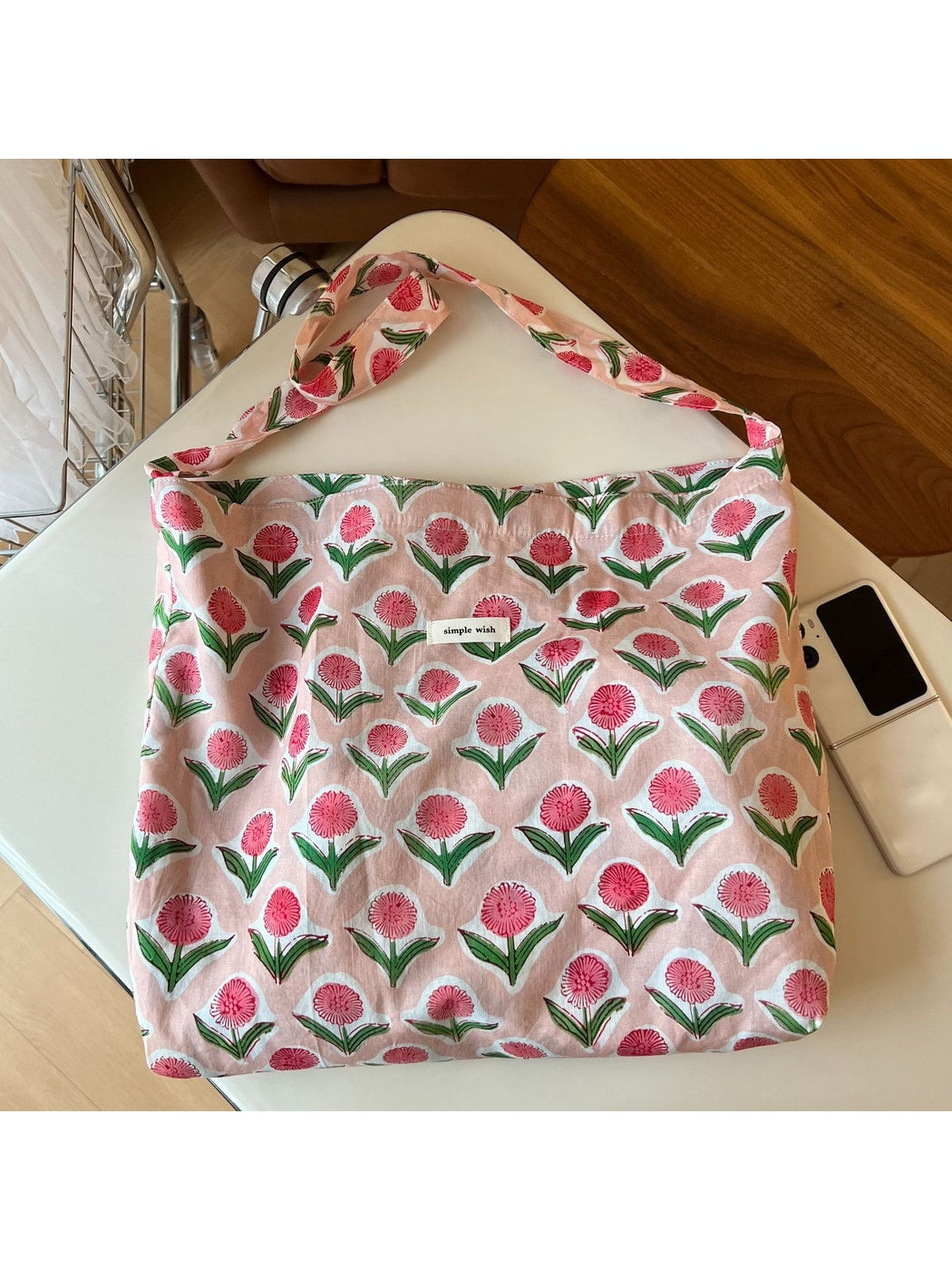 Cosbai - Floral Print Crossbody Bag