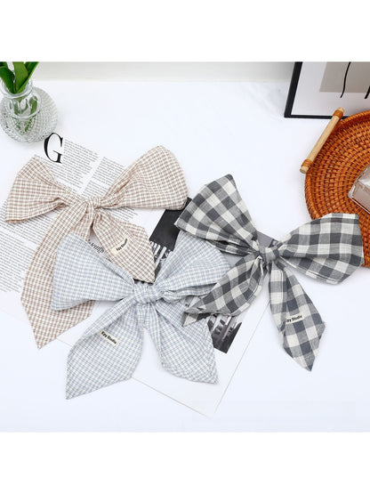 Scarvii - Geometric Check Tie-End Triangle Bandana