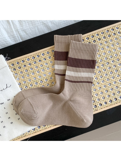 Rufia - Striped Color Block Seamless Socks for Women