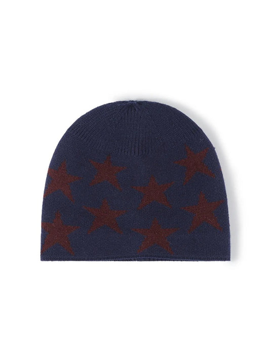 Haila - Star Jacquard Fleece-Lined Knit Beanie