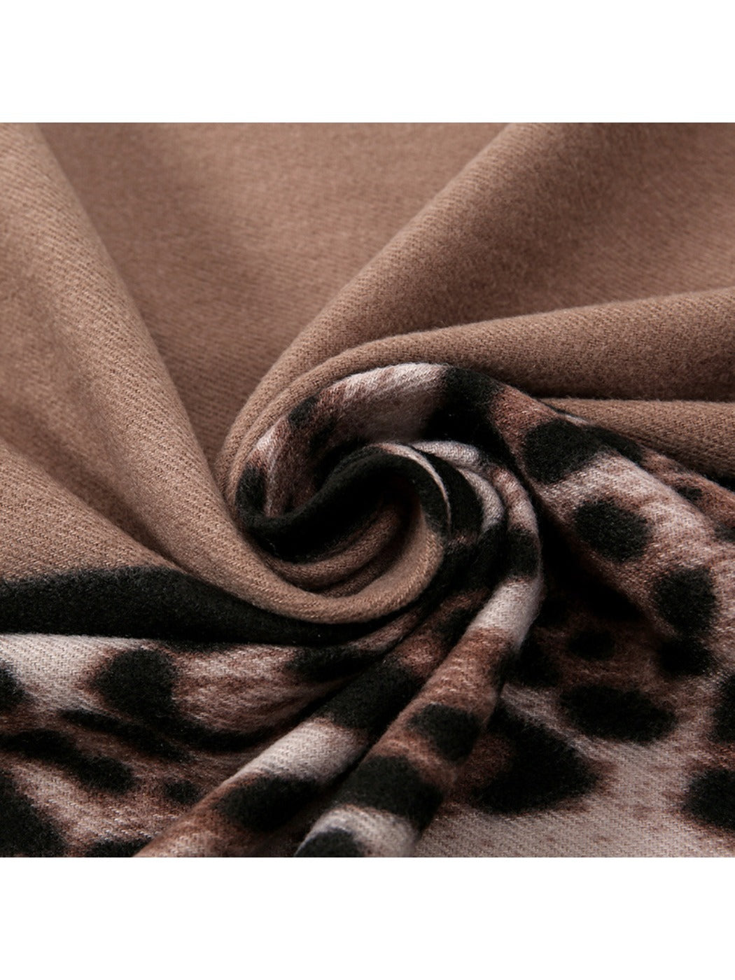 Scarvii - Leopard Print Tassel Winter Scarf