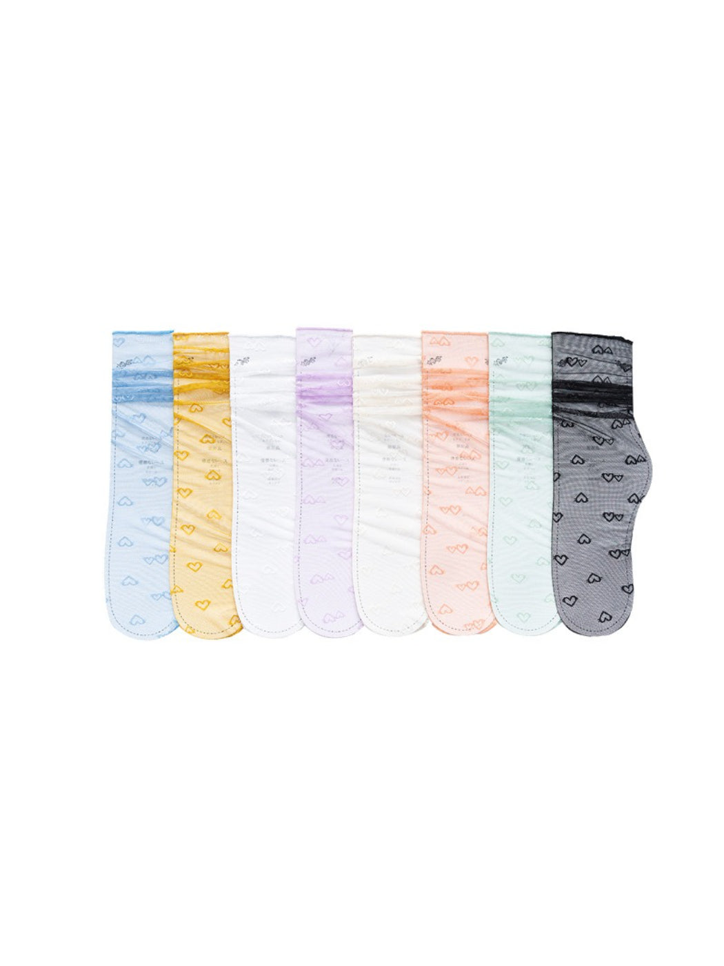 Rufia - Lightweight Sheer Heart Crew Socks product image 2