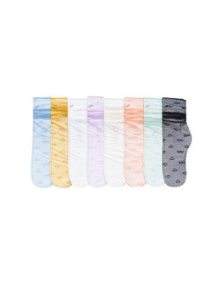 Rufia - Lightweight Sheer Heart Crew Socks product image 2