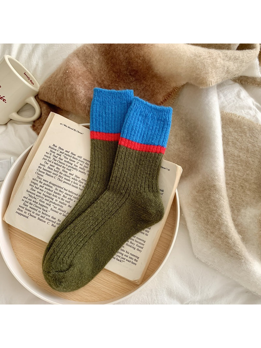 Rufia - Classic Colorblock Stripe Crew Socks