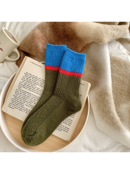 Rufia - Classic Colorblock Stripe Crew Socks