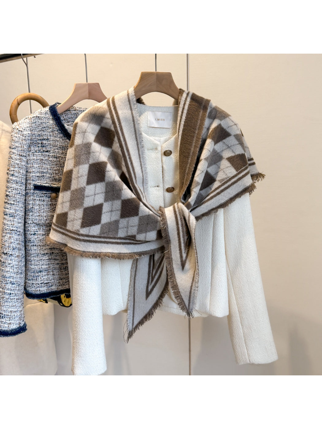 Scarvii - Classic Pattern Knit Wrap Scarf