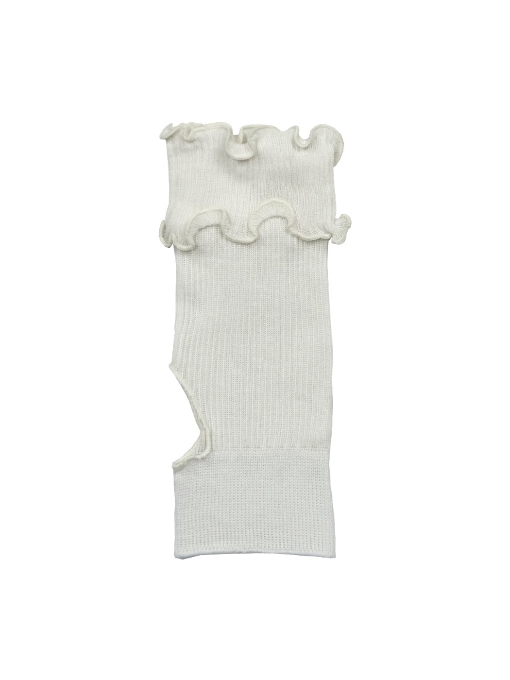 Rufia - Ruffle Edge Ribbed Crew Socks