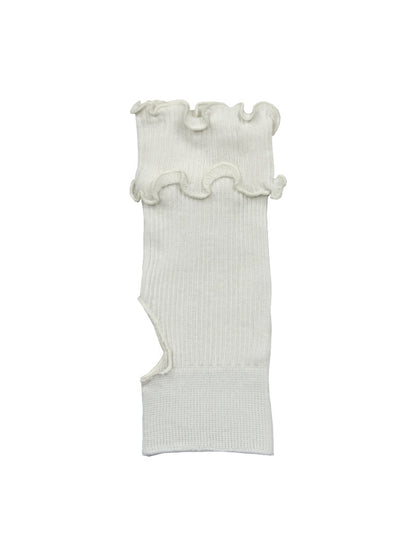 Rufia - Ruffle Edge Ribbed Crew Socks