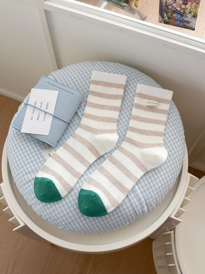 Rufia - Ribbed Stripe Crew Socks product image 8