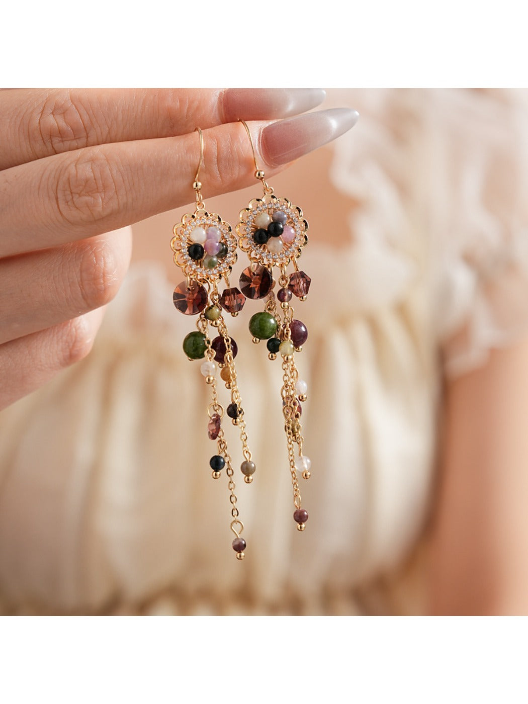 Earwish – Bohemian Tassel & Bead Earrings