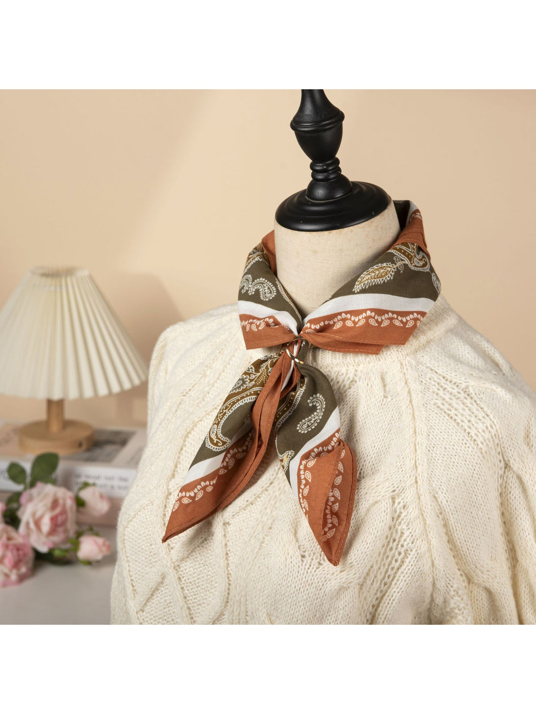 Scarvii - Classic Paisley Square Scarf