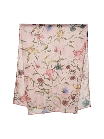 Scarvii - Floral Print Lightweight Fashion Scarf