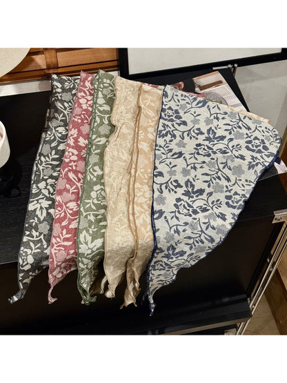 Scarvii - Rose Print Multi Use Triangle Bandana