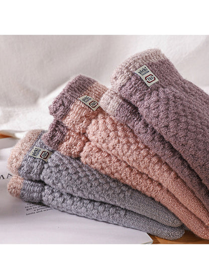 Gloving - Textured Fingered Women's Winter Knit Gloves