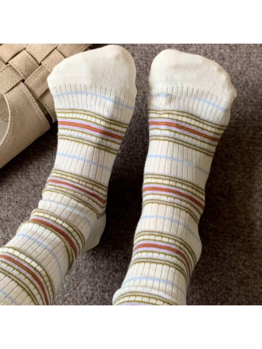 Rufia - Sweet Floral Mesh Crew Socks