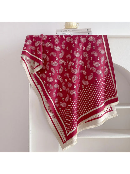Scarvii - Paisley and Polka Dot Fringe Scarf
