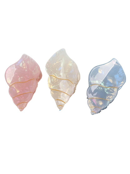 Clio - Acrylic Conch-Shaped Hair Clips - Sweet & Cute
