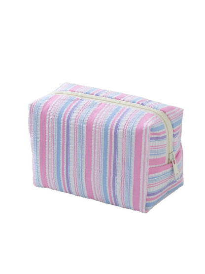 Cosbai - Striped Multi-toned Cosmetic Organizer Bag