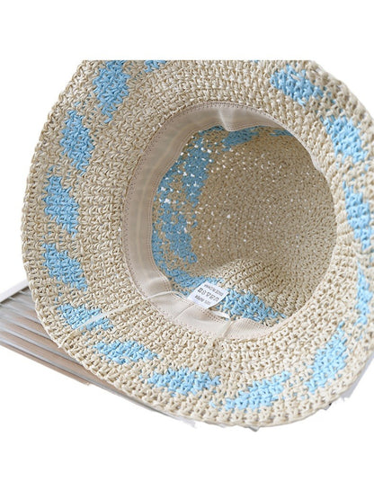 Haila - Contrast Stripe Knit Bucket Hat