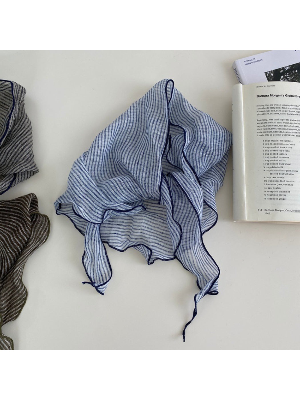 Scarvii Subtle Striped Triangle Scarf