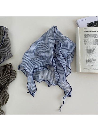 Scarvii Subtle Striped Triangle Scarf