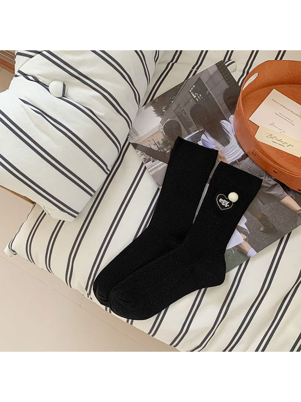 Rufia - Everyday Heart Accent Crew Socks