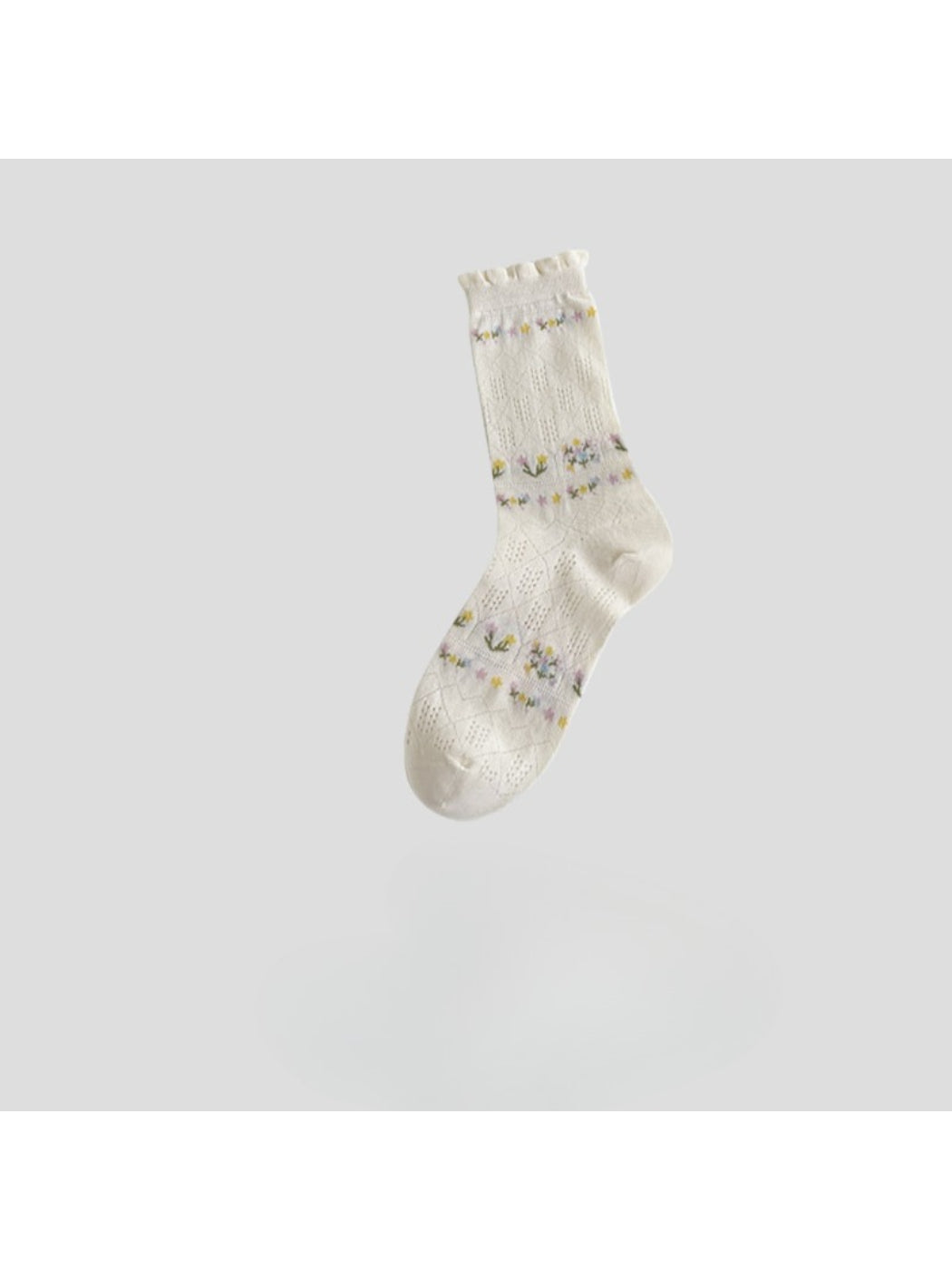 Rufia - Floral Mesh Ruffle Crew Socks product image 4