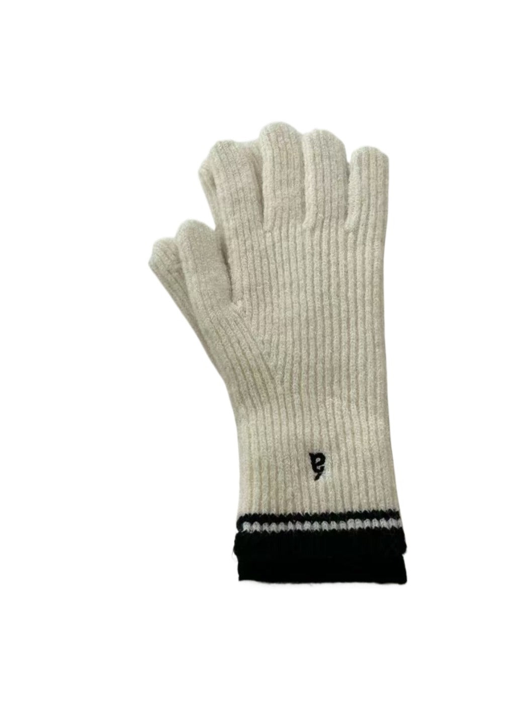 Gloving - Unisex Full-Cover Knitted Gloves with Letter Embroidered