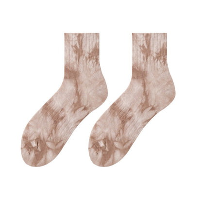 Rufia - Unisex Tie-Dye Mid-Calf Socks - Trendy & Comfort