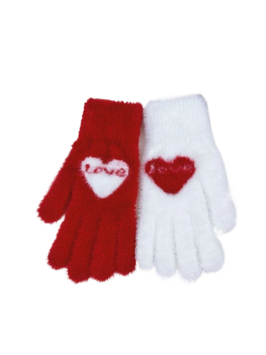 Gloving – Winter Gloves with Heart Print