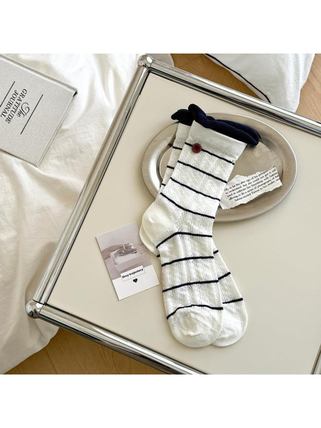 Rufia - Classic Patterns Minimalist Style Crew Socks