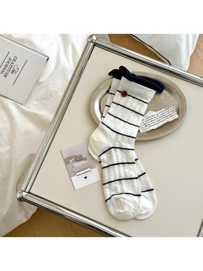 Rufia - Classic Patterns Minimalist Style Crew Socks